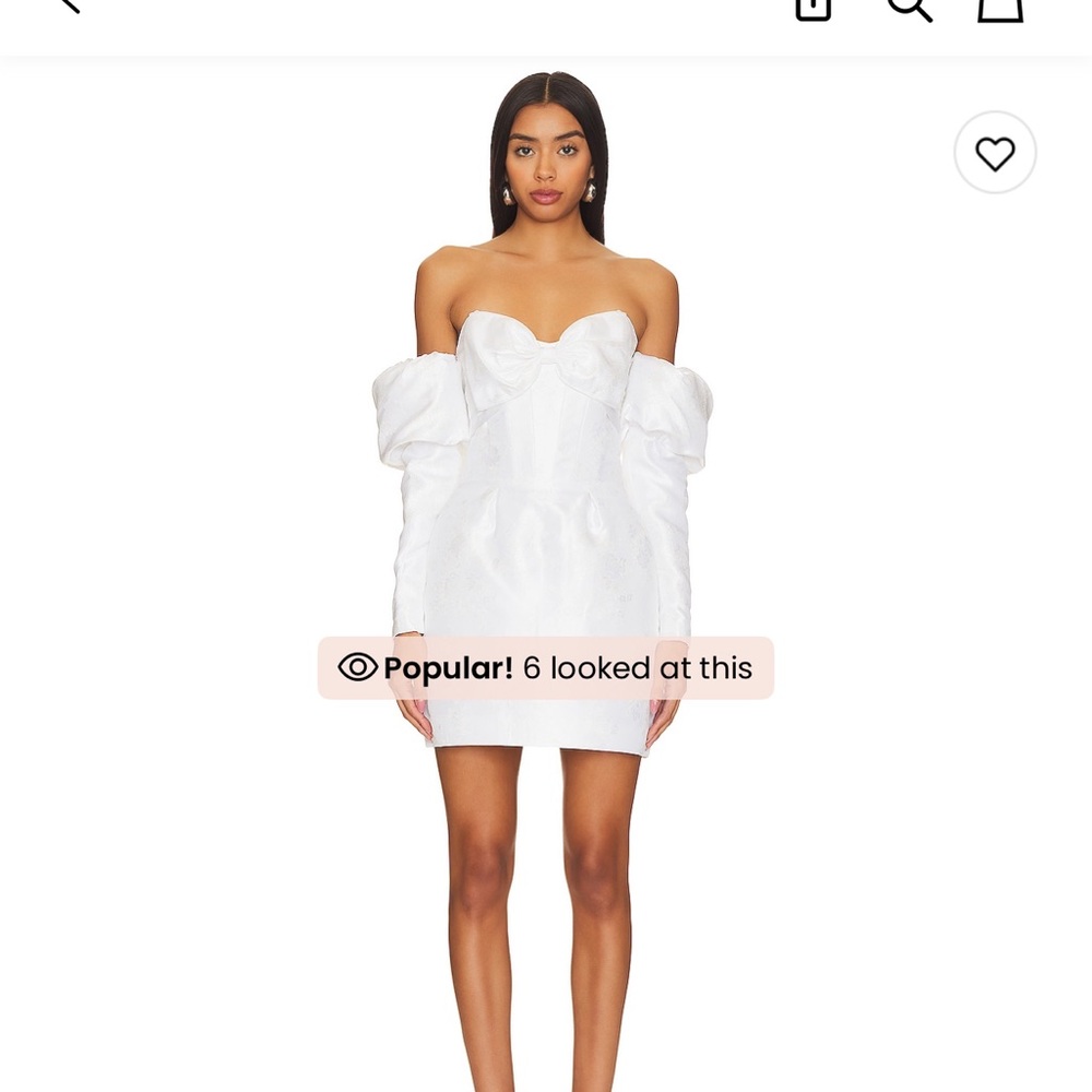 V. Chapman White Brocade Dress